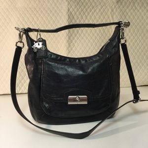Coach Black Leather Kristin Crossbody Purse